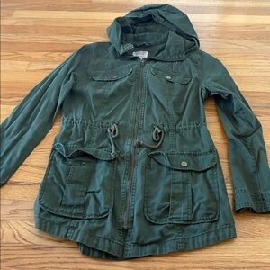 Mossimo Supply Co. Olive Hooded Jacket